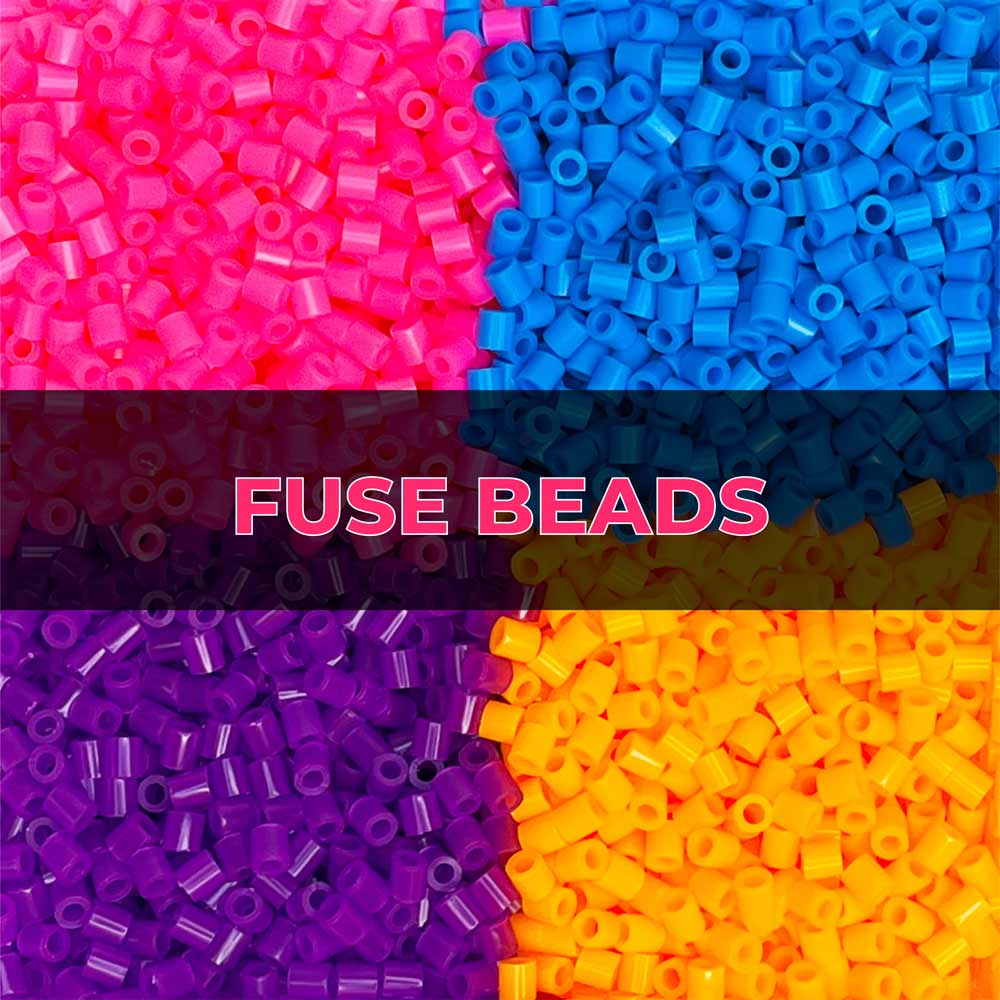 Perler Beads Lot 3 Packs 1000 Each Iron On Fuse Beads Pink Brown