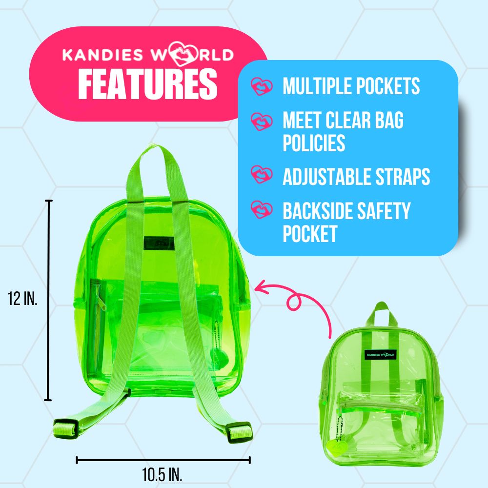 Green Clear Backpack