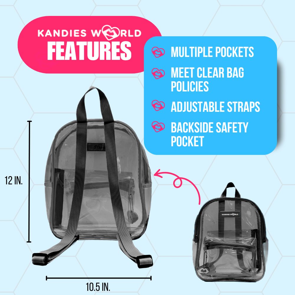 Black Clear Backpack