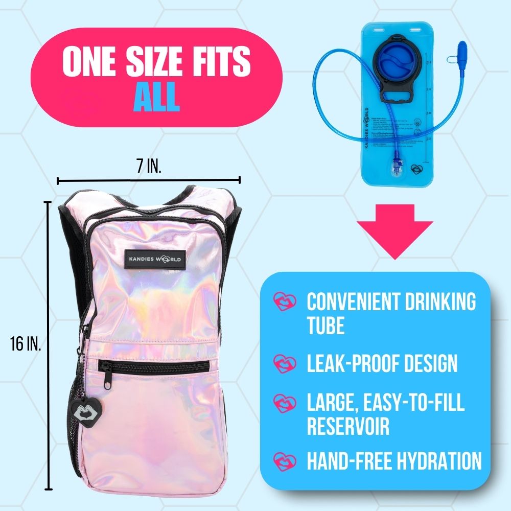 Pink Holographic Hydration Pack