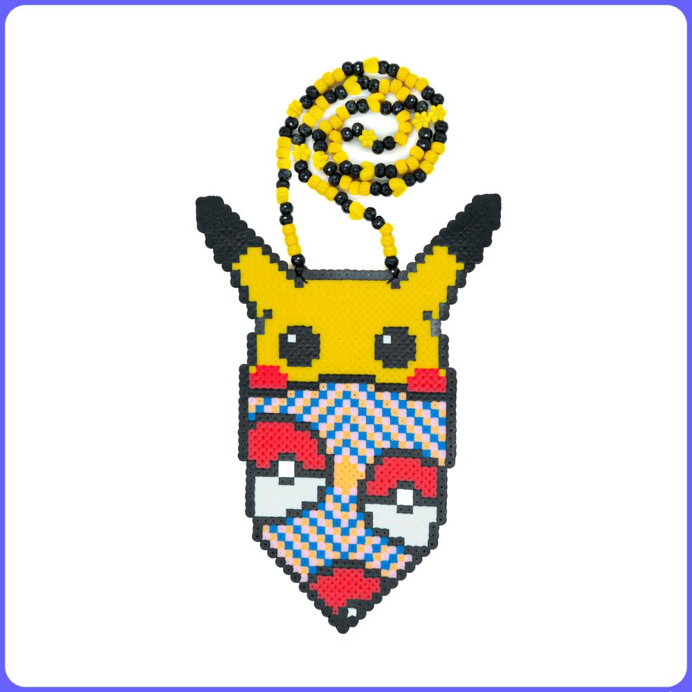 Pika Bandana Series Custom Rave Perler Necklace