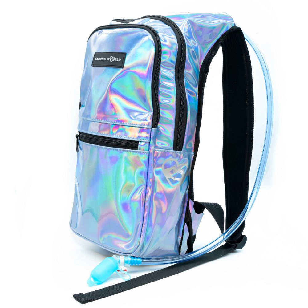 Blue Holographic Hydration Pack