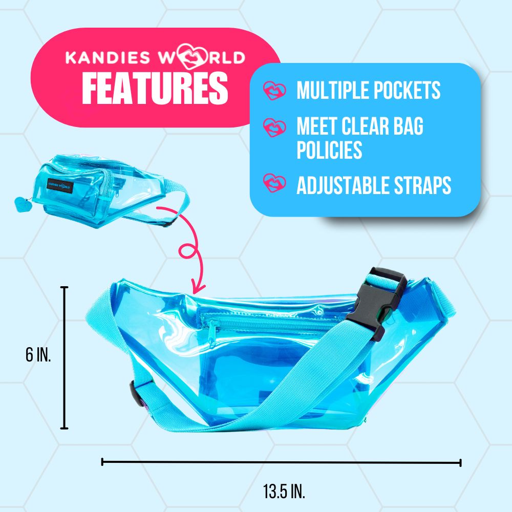 Blue Clear Fanny Pack