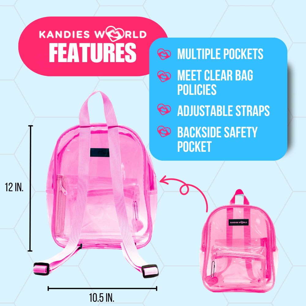 Pink Clear Backpack