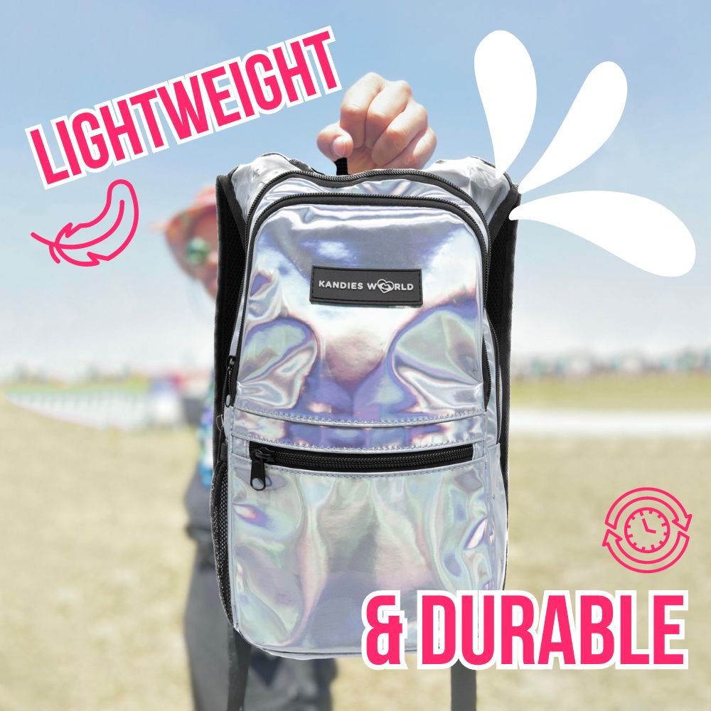 Silver Holographic Hydration Pack