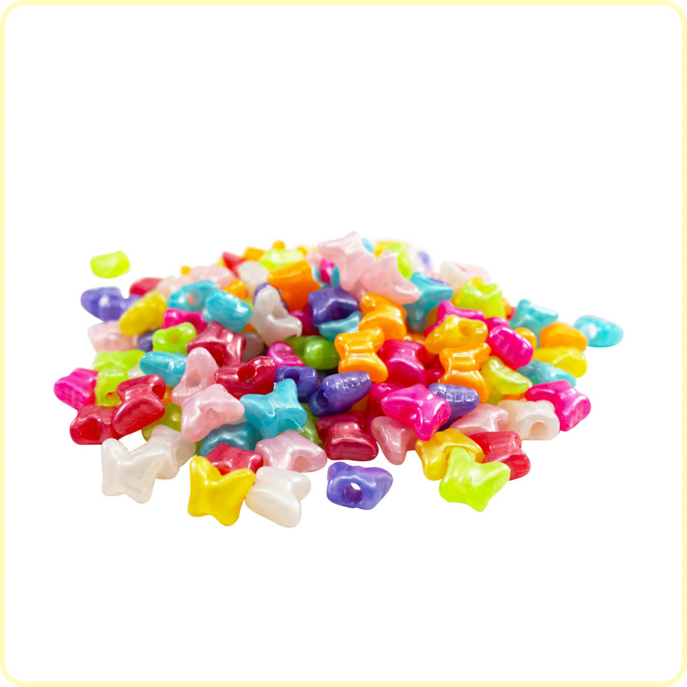 UV Fluorescent Butterfly Beads - 150/Pack