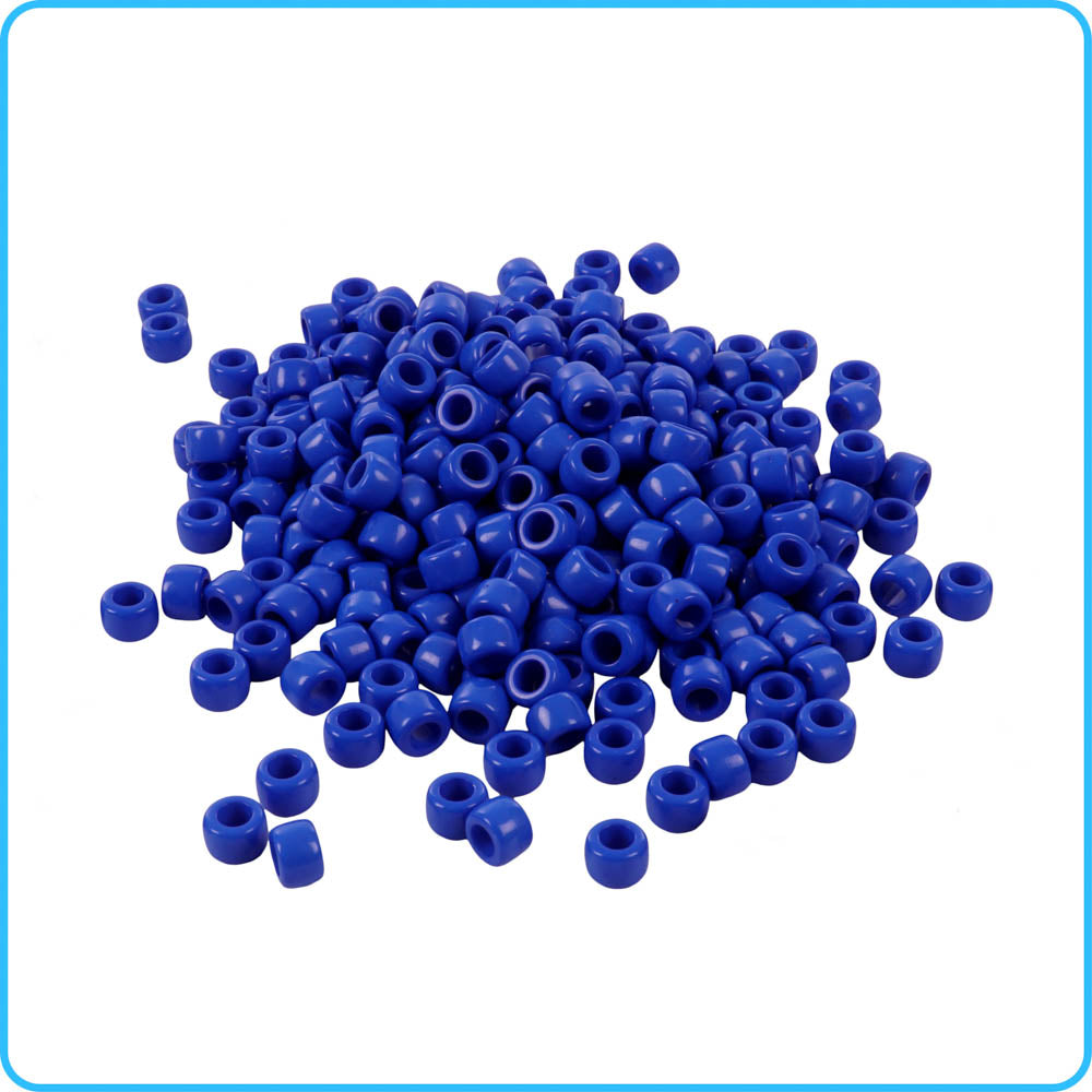 Navy Blue Opaque Pony Beads - 9mm - 300/Pack