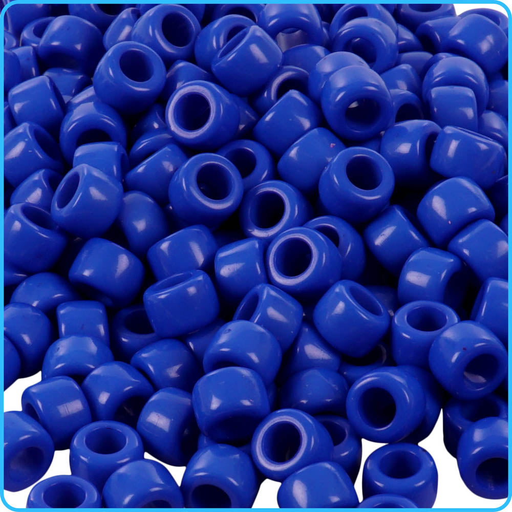 Navy Blue Opaque Pony Beads - 9mm - 300/Pack