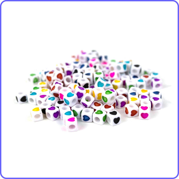 Buy square, heart shaped and circle shaped white hama bead