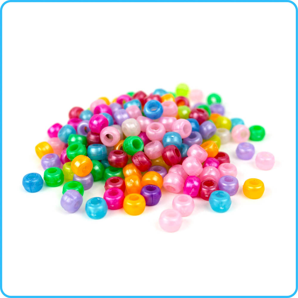 Pastel Opaque Pony Beads - 9mm - 300/Pack