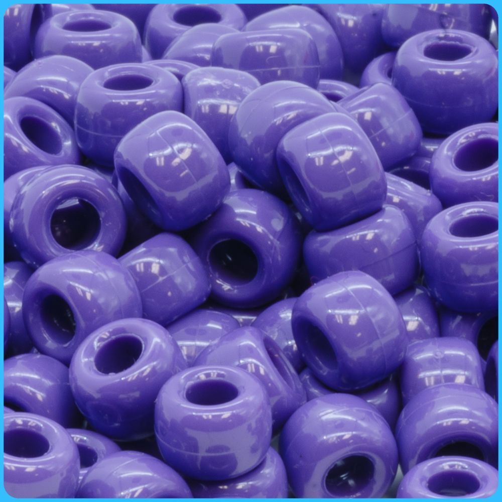 Light Purple Pony Beads - 9mm - 300/Pack