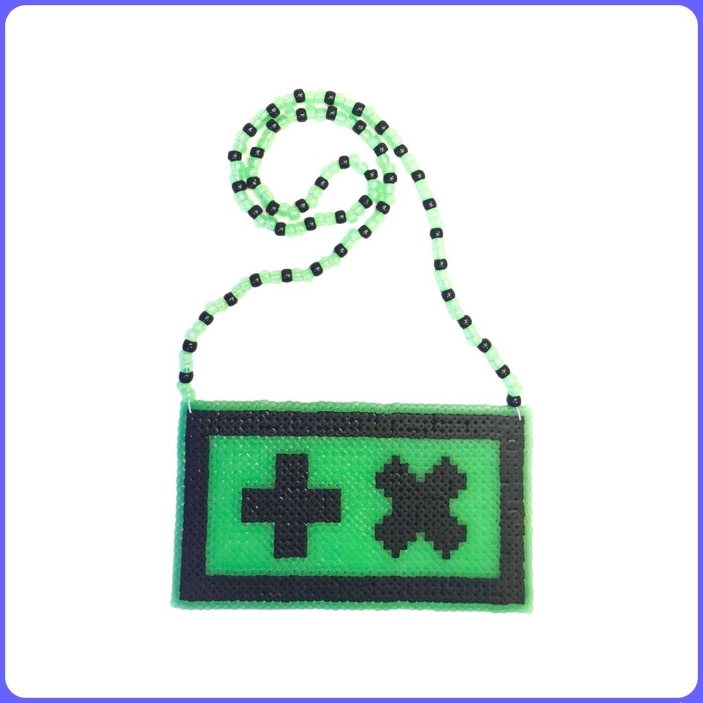 Martin Garrix Glow-In-The-Dark Custom Rave Perler Necklace