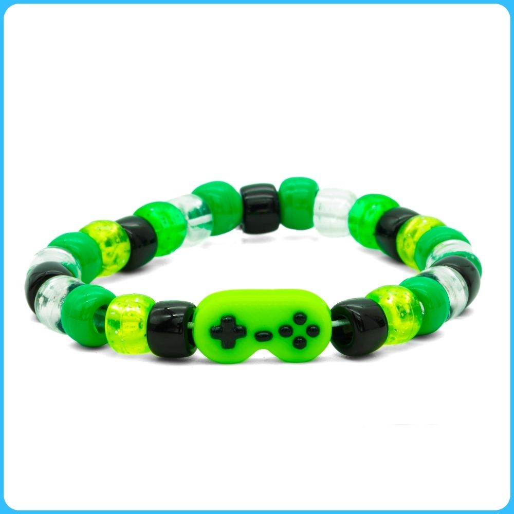 Green Retro Controller Kandi Bracelet