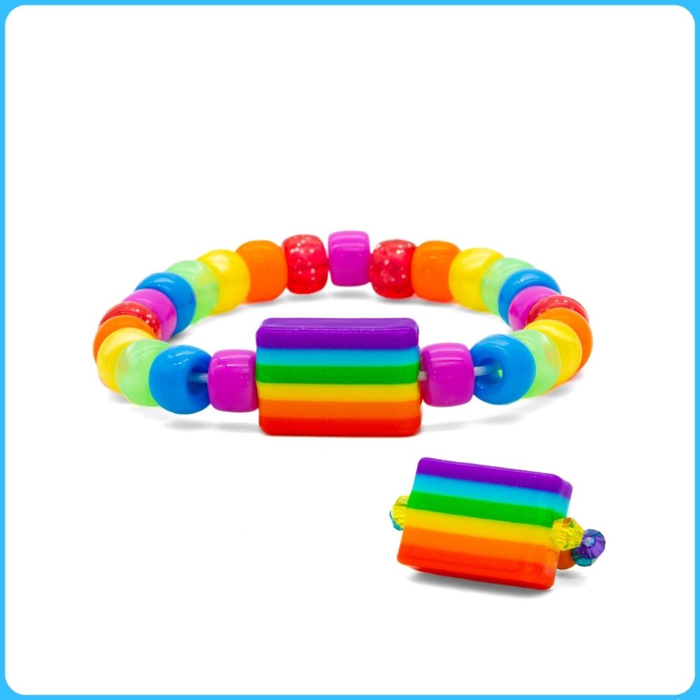 Pride Ring & Kandi Bracelet - 2/Pack