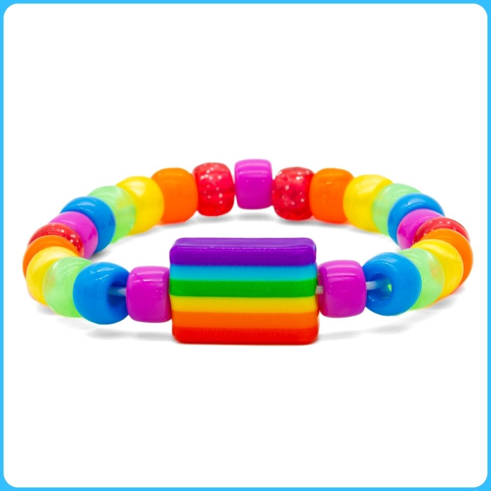 Pride Ring & Kandi Bracelet - 2/Pack