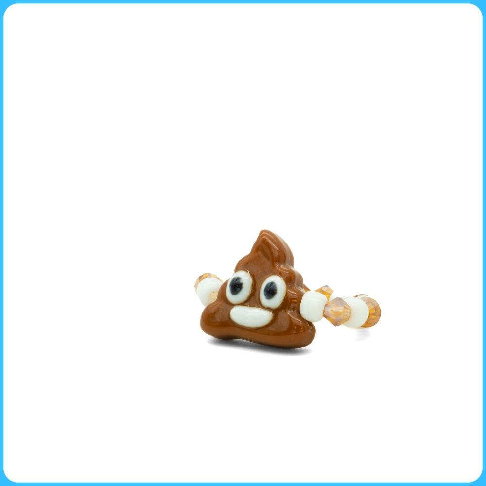 Poop Emoji Ring & Kandi Bracelet - 2/Pack