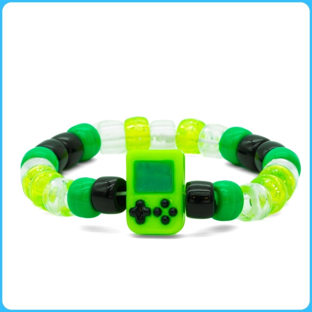 Green Handheld Kandi Bracelet