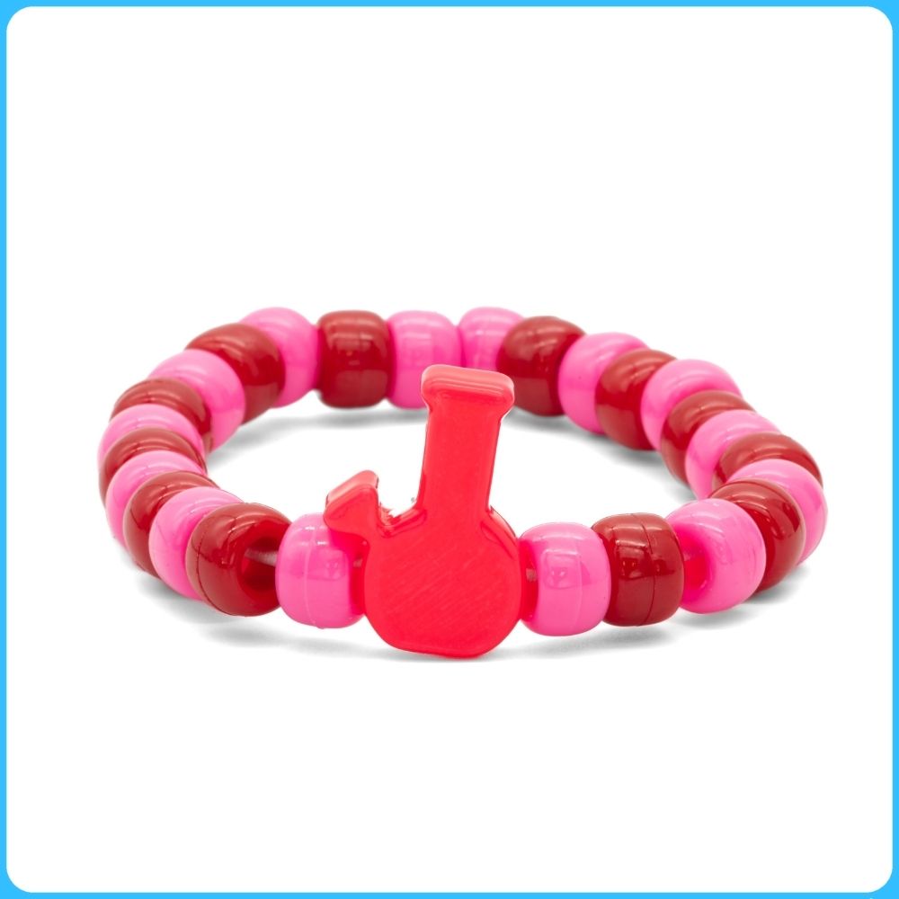 Pink Bong Ring & Kandi Bracelet - 2/Pack