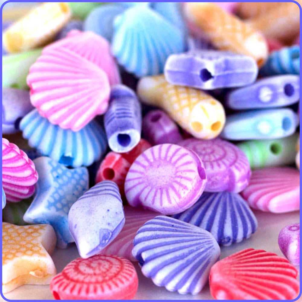 Pastel Sea Treasure Beads - 150/Pack