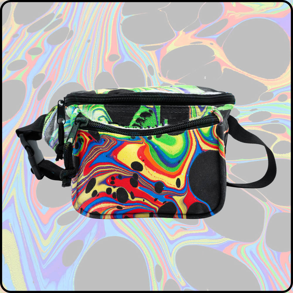 Dark Rainbow RGB Hydro-Dipped Fanny Pack