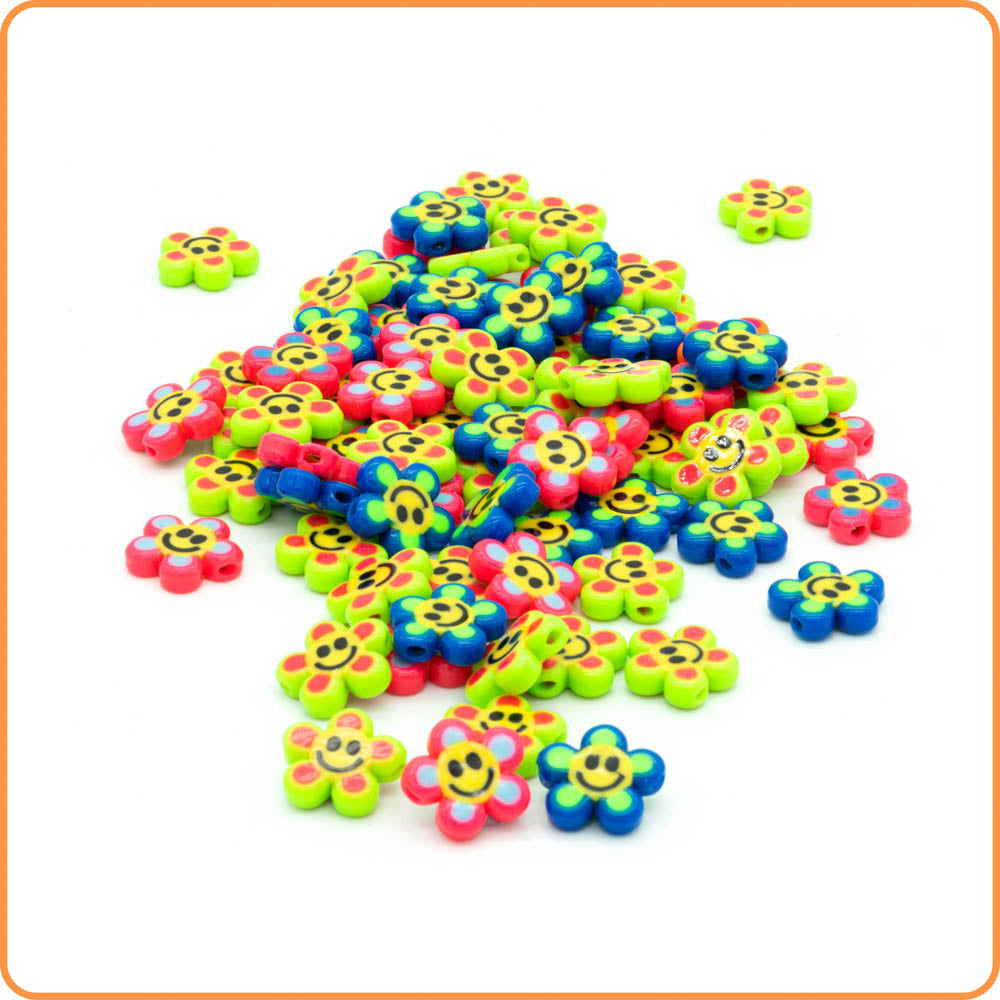 Smiley Flower Custom Beads