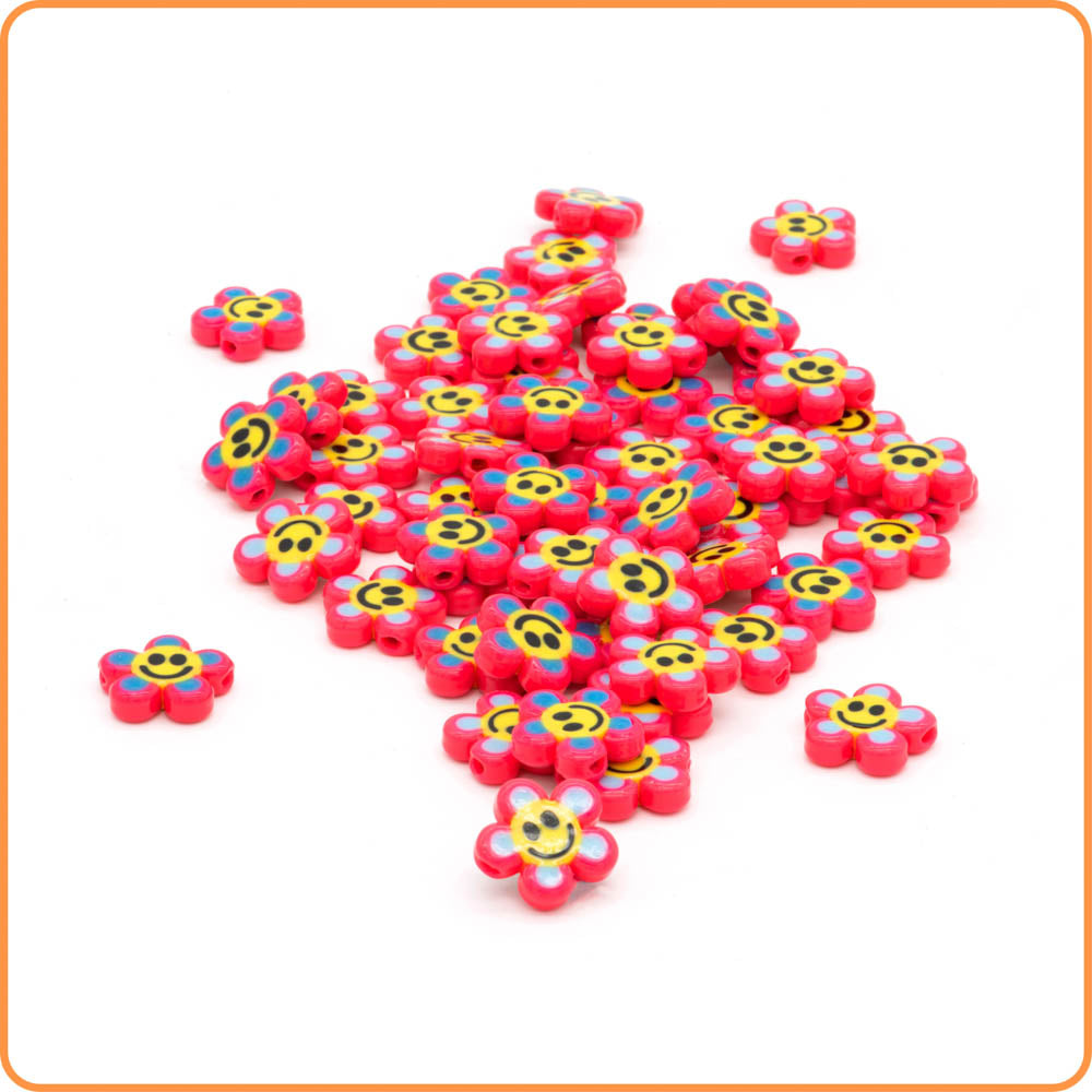 Smiley Flower Custom Beads