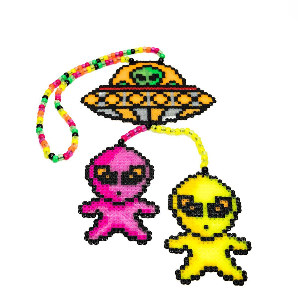 Alien Invasion Custom Perler Necklace