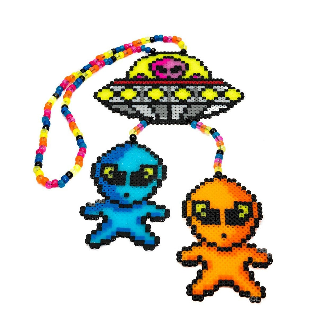 Alien Invasion Custom Perler Necklace