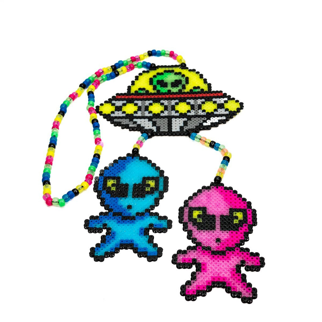 Alien Invasion Custom Perler Necklace