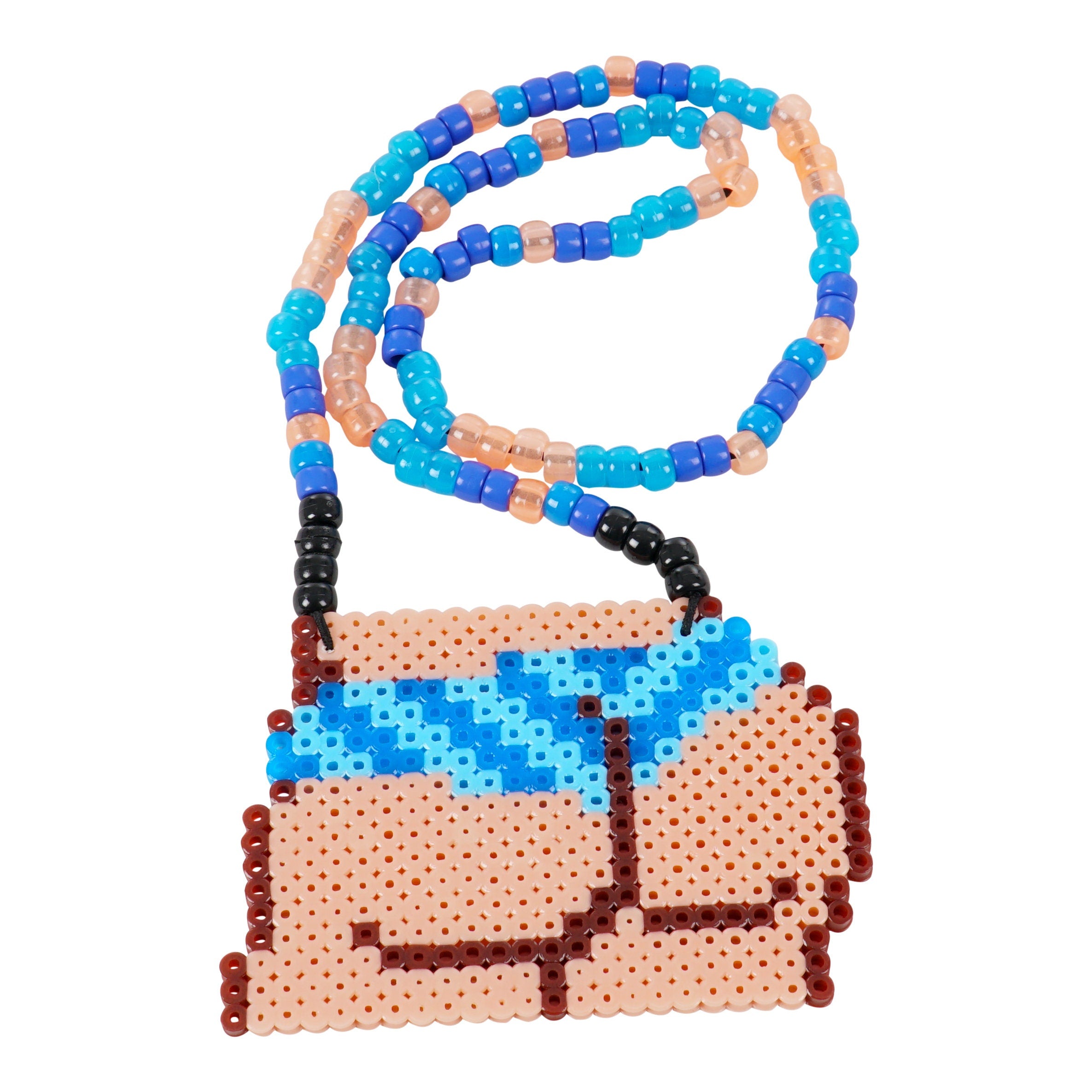 Rave Booty STRIPPED bikini custom perler necklace