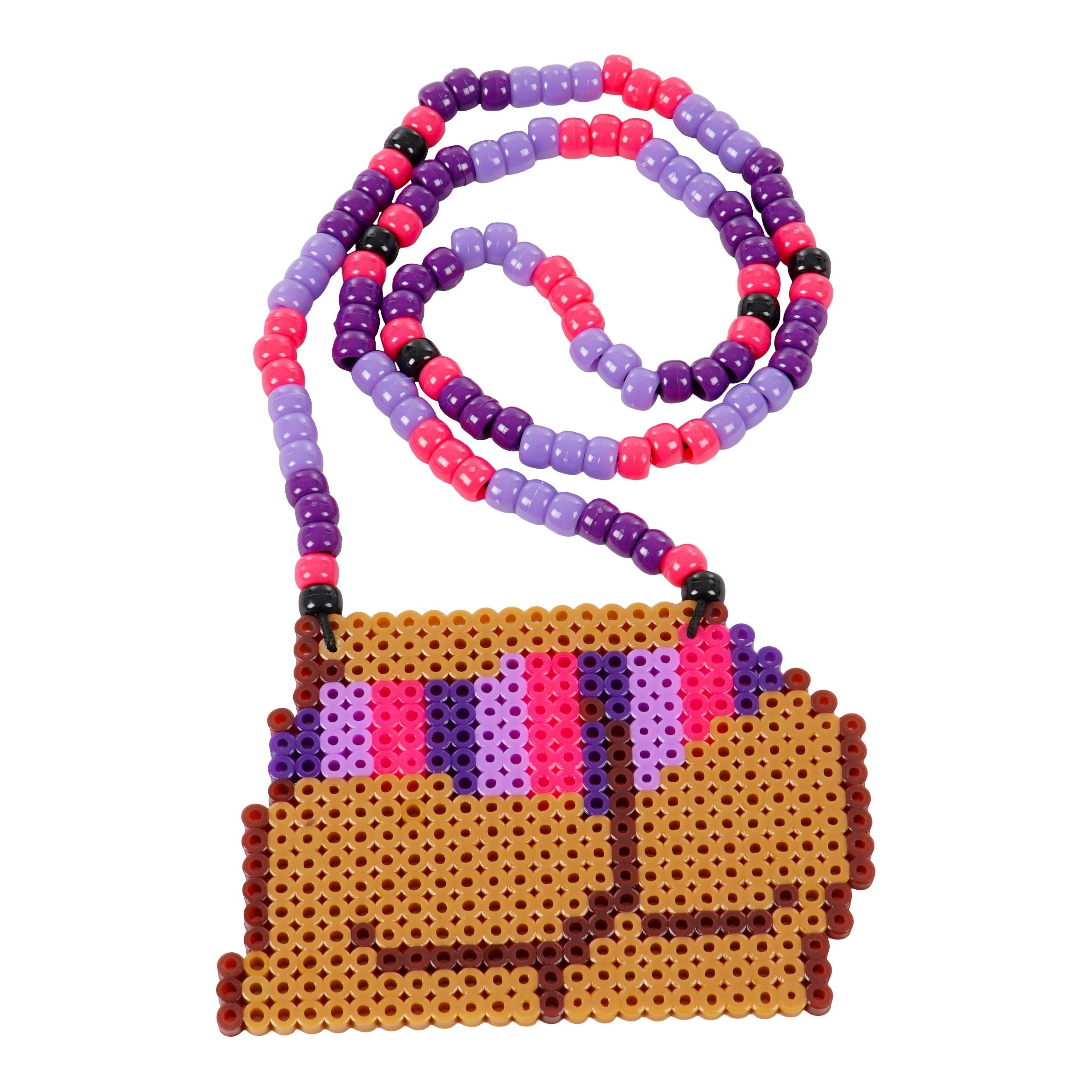 Rave Booty STRIPPED bikini custom perler necklace