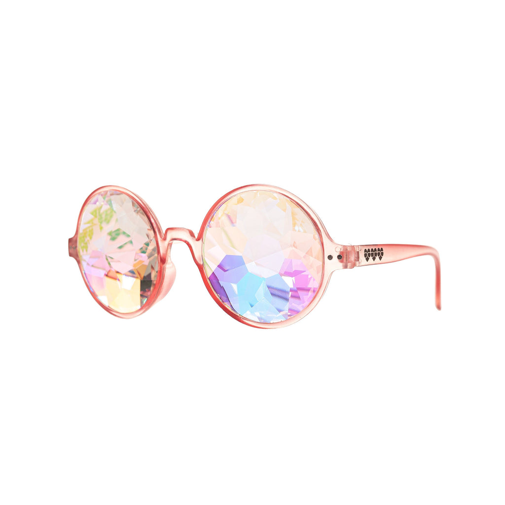 Pink Round Kaleidoscope Glasses