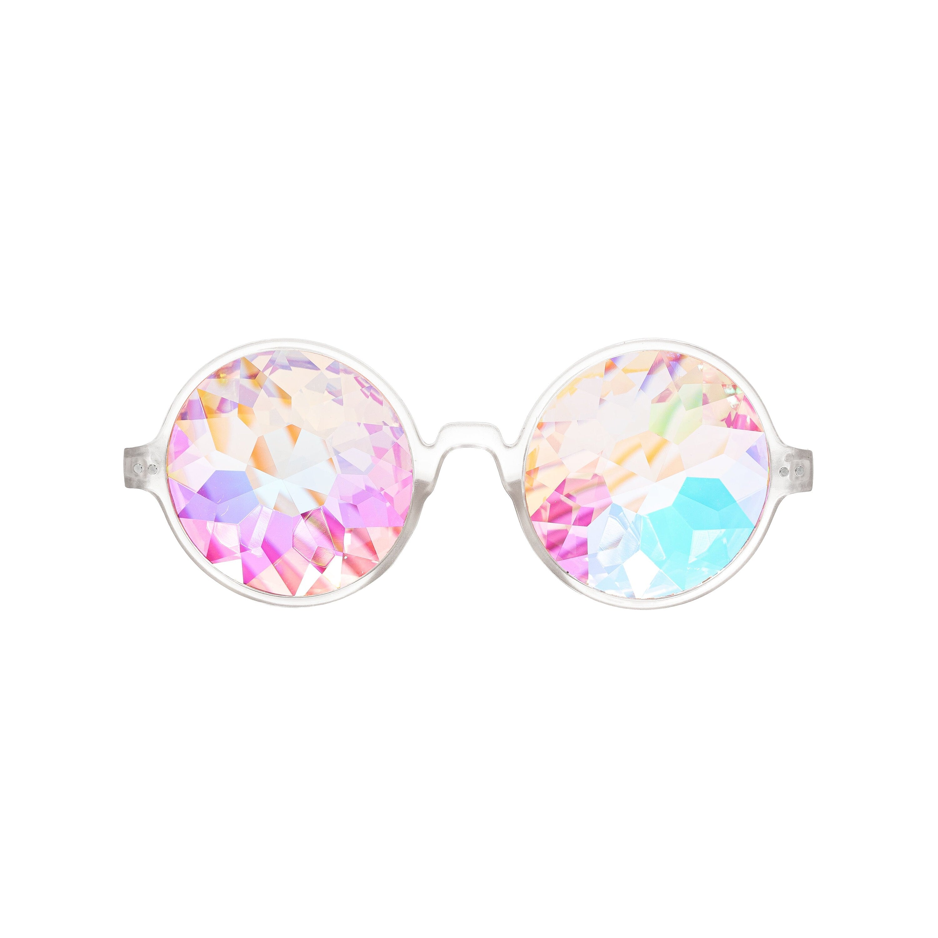 Clear Round Kaleidoscope Glasses