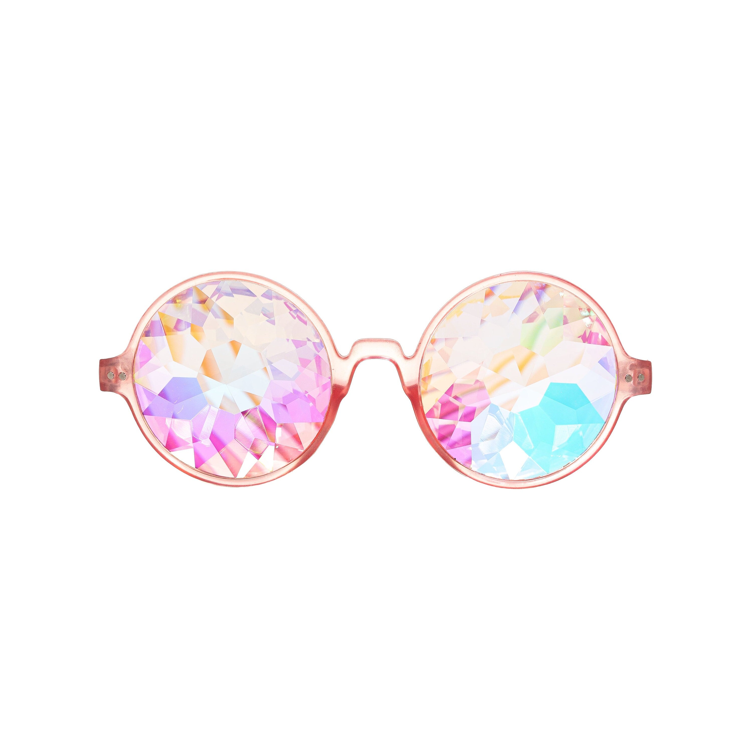 Pink Round Kaleidoscope Glasses