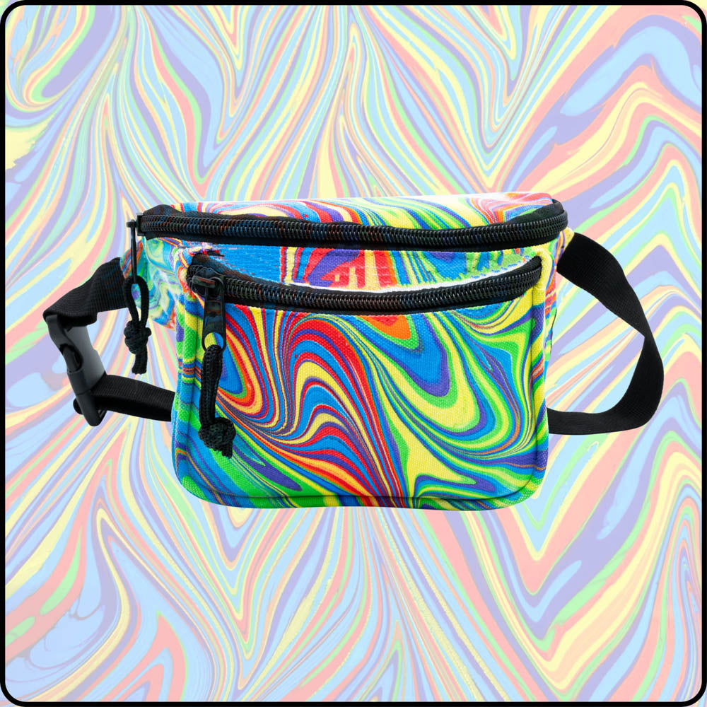 Rainbow Road RGB Hydro-Dipped Fanny Pack