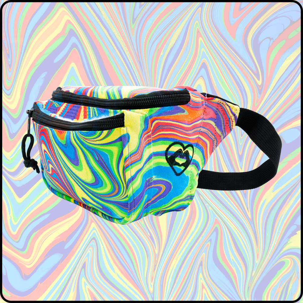 Rainbow Road RGB Hydro-Dipped Fanny Pack