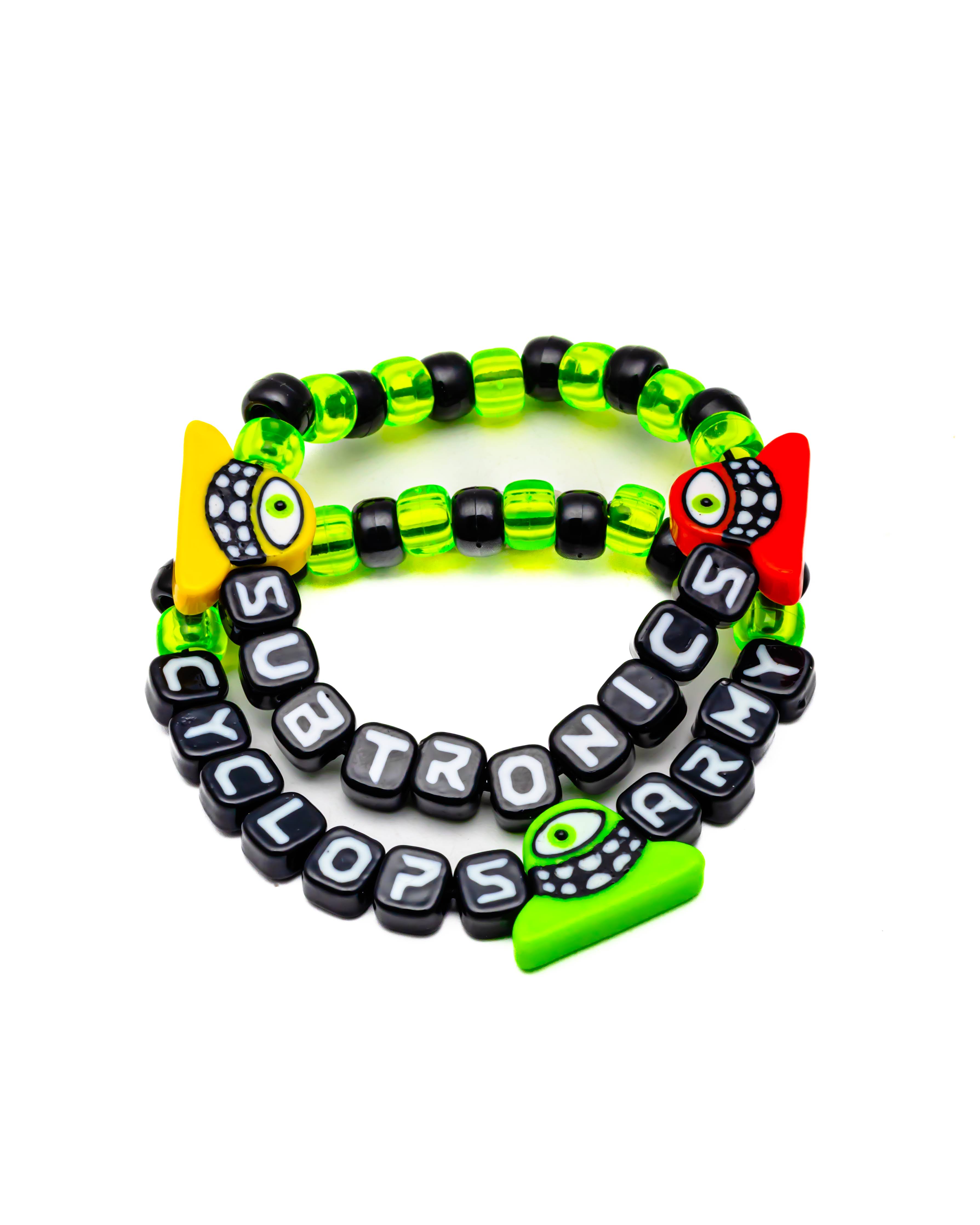 Subtronics x Kandies World - Kandi Bracelet Subtronics & Cyclops Army Combo