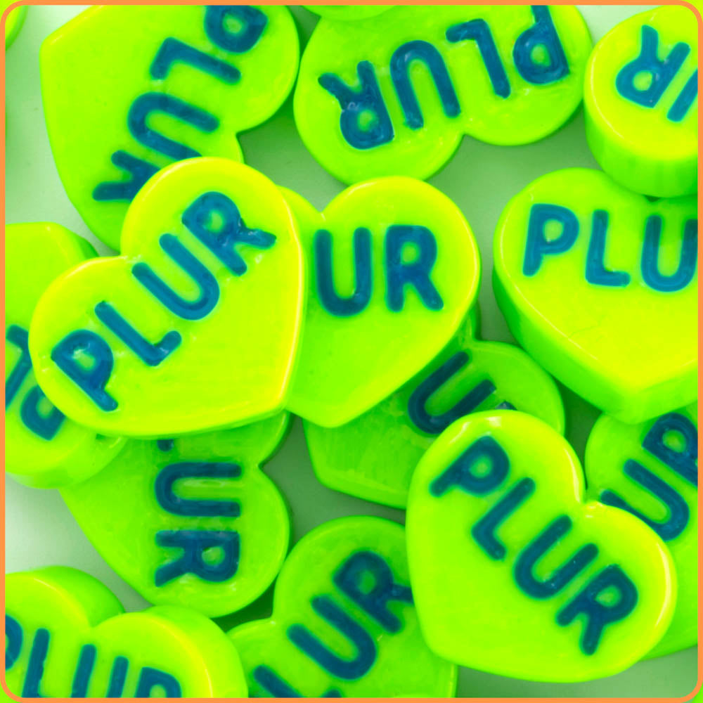 PLUR Hearts Custom Beads