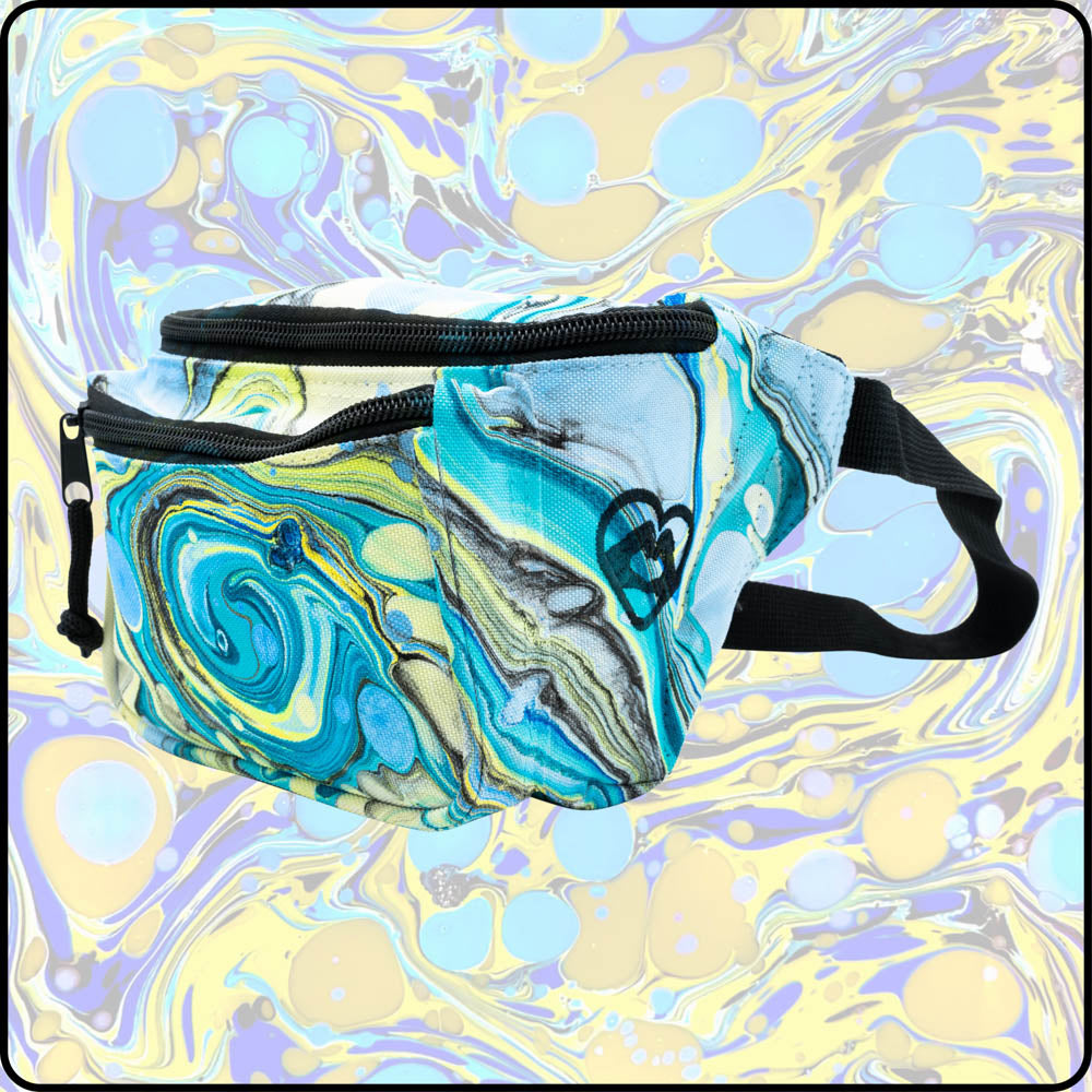 Yellow Snowcone UV Hydro-Dipped Fanny Pack