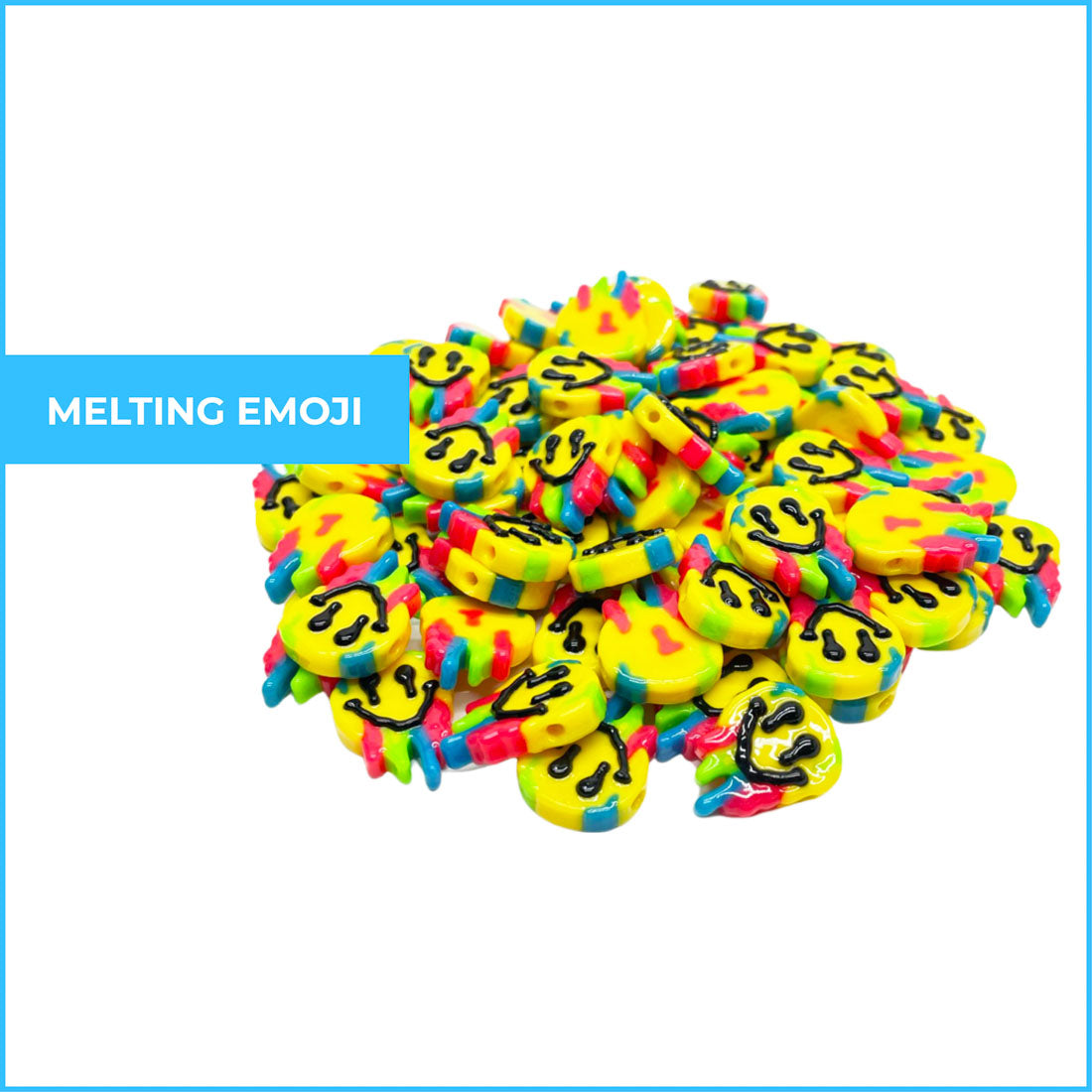 Melting Smiley Kandi Custom Beads